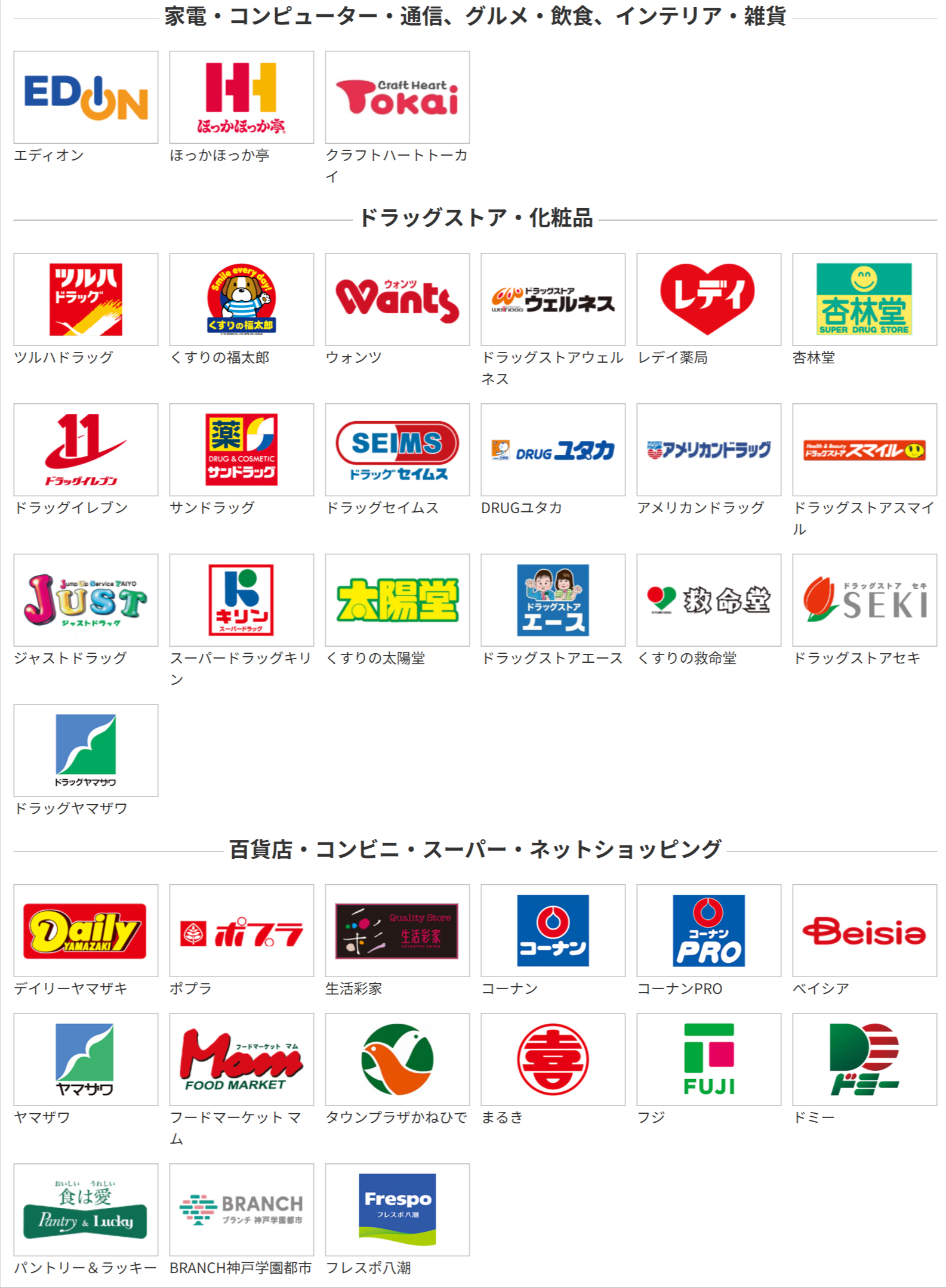 楽天モバイル、対象店舗でのお買い物で楽天ポイント10倍キャンペーン、キャンペーン対象店舗